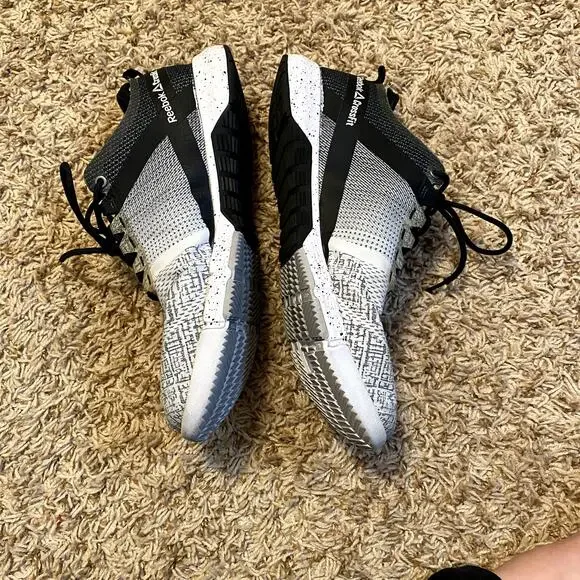 Reebok Womens 9.5 Crossfit Shoes Black White 9 1/2 Gym Workout Training Lifting - Picture 3 of 8